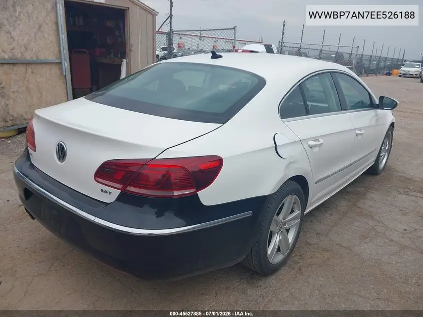 2014 Volkswagen Cc 2.0T Sport VIN: WVWBP7AN7EE526188 Lot: 45527885