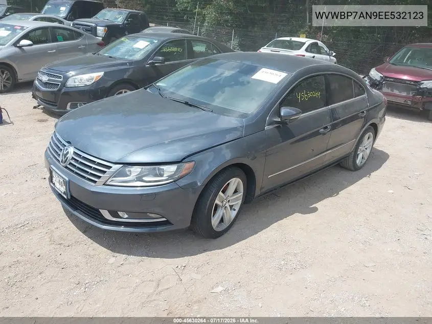 2014 Volkswagen Cc 2.0T Sport VIN: WVWBP7AN9EE532123 Lot: 45630264