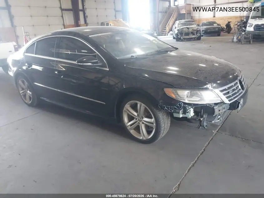 2014 Volkswagen Cc 2.0T R-Line VIN: WVWAP7AN3EE500845 Lot: 45678624