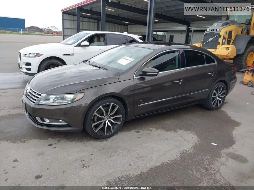 2015 Volkswagen Cc 2.0T Executive VIN: WVWRN7AN1FE811376 Lot: 45438589