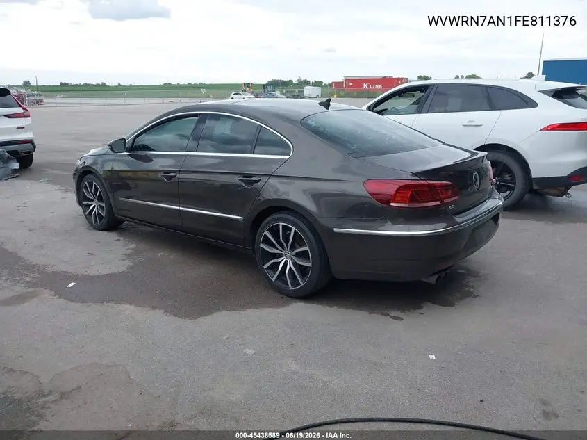 2015 Volkswagen Cc 2.0T Executive VIN: WVWRN7AN1FE811376 Lot: 45438589