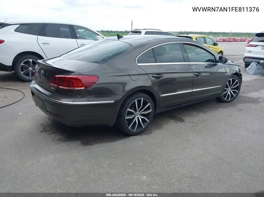 2015 Volkswagen Cc 2.0T Executive VIN: WVWRN7AN1FE811376 Lot: 45438589