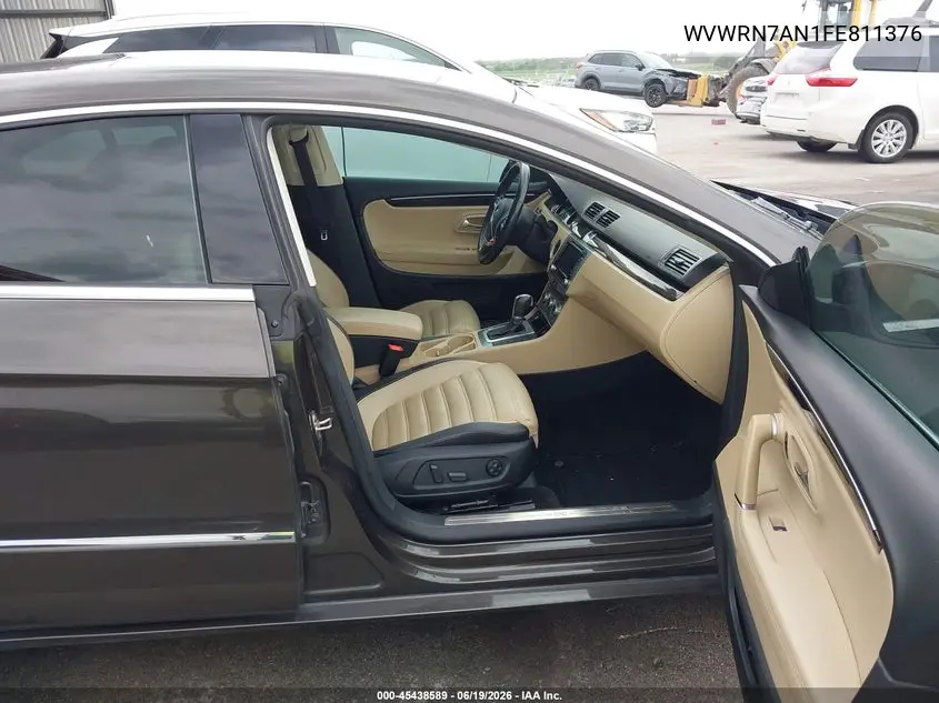 2015 Volkswagen Cc 2.0T Executive VIN: WVWRN7AN1FE811376 Lot: 45438589