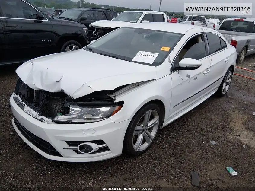 2015 Volkswagen Cc 2.0T R-Line VIN: WVWBN7AN9FE828346 Lot: 45445143