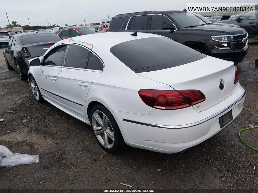 2015 Volkswagen Cc 2.0T R-Line VIN: WVWBN7AN9FE828346 Lot: 45445143