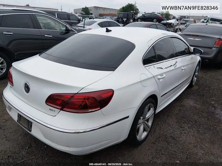 2015 Volkswagen Cc 2.0T R-Line VIN: WVWBN7AN9FE828346 Lot: 45445143
