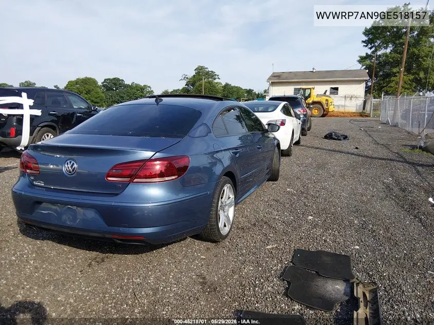 2016 Volkswagen Cc 2.0T R-Line Executive VIN: WVWRP7AN9GE518157 Lot: 45218701