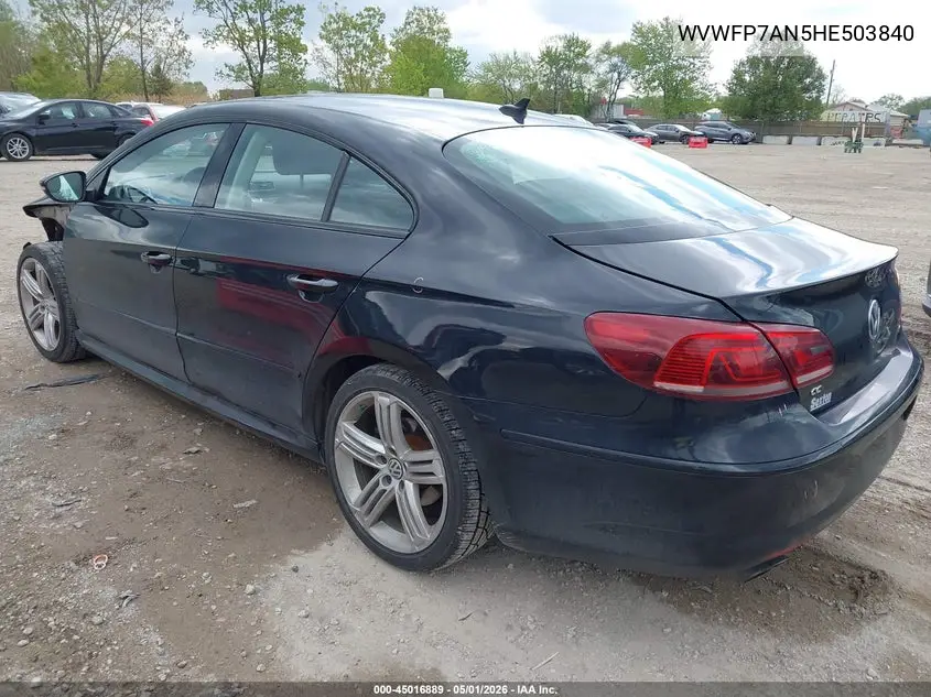 2017 Volkswagen Cc 2.0T R-Line Executive VIN: WVWFP7AN5HE503840 Lot: 45016889