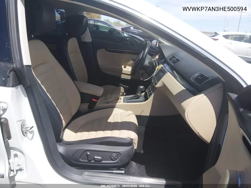 2017 Volkswagen Cc 2.0T Sport VIN: WVWKP7AN3HE500594 Lot: 45266674