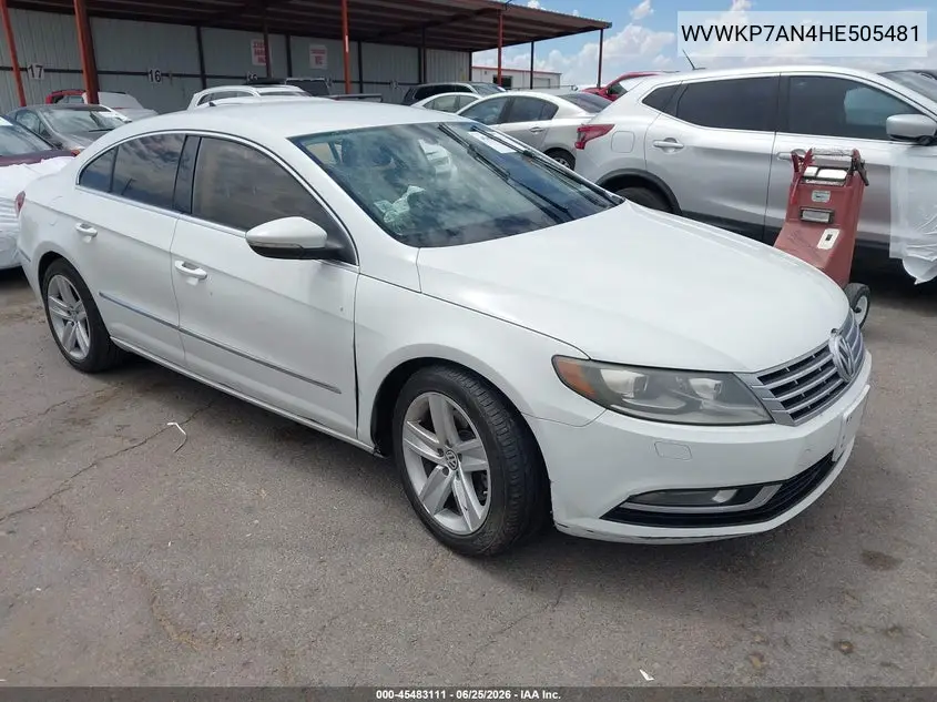 2017 Volkswagen Cc 2.0T Sport VIN: WVWKP7AN4HE505481 Lot: 45483111