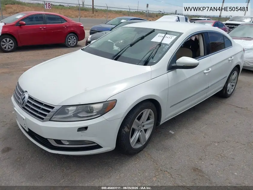 2017 Volkswagen Cc 2.0T Sport VIN: WVWKP7AN4HE505481 Lot: 45483111