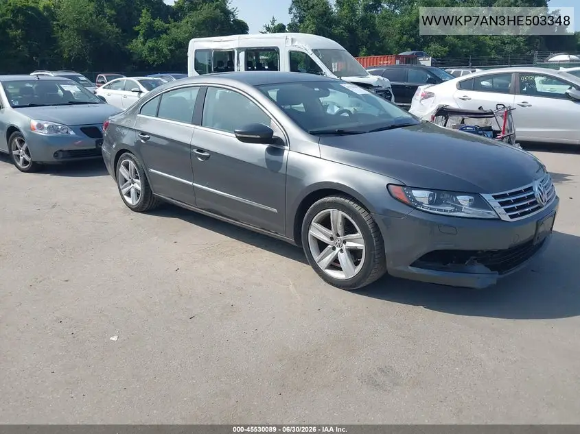 2017 Volkswagen Cc 2.0T Sport VIN: WVWKP7AN3HE503348 Lot: 45530089
