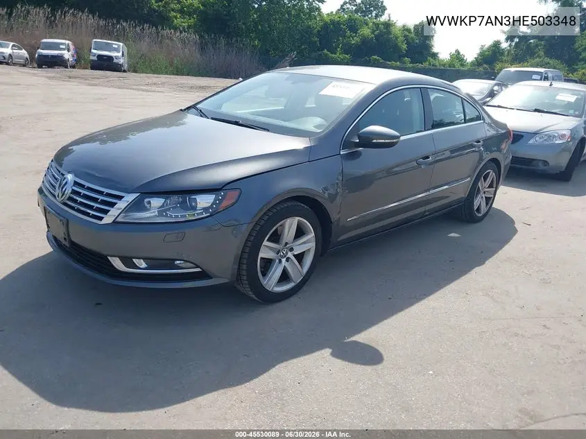 2017 Volkswagen Cc 2.0T Sport VIN: WVWKP7AN3HE503348 Lot: 45530089