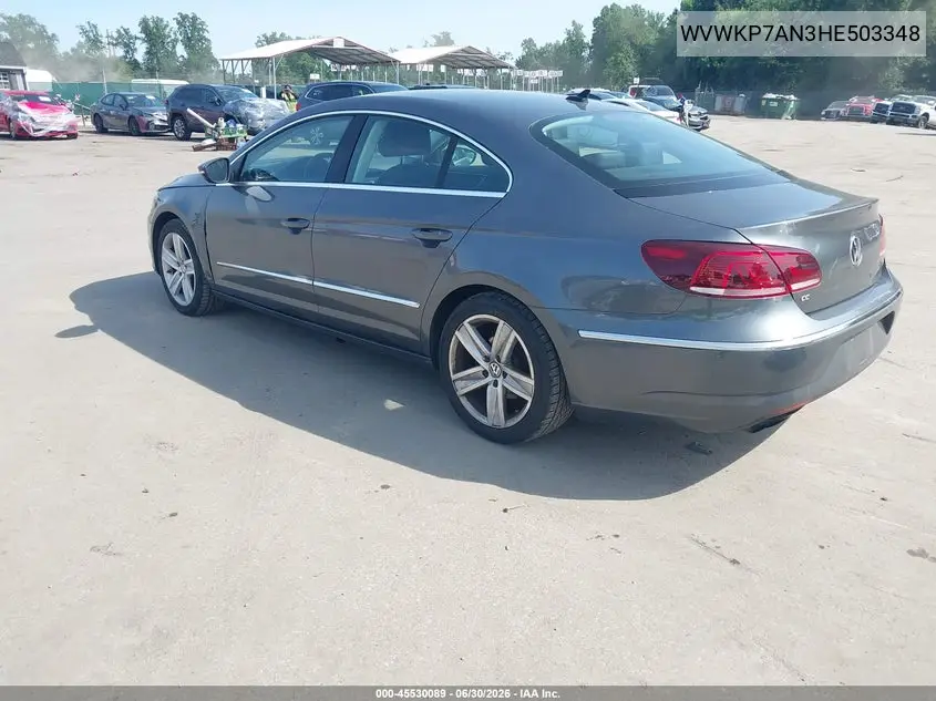 2017 Volkswagen Cc 2.0T Sport VIN: WVWKP7AN3HE503348 Lot: 45530089