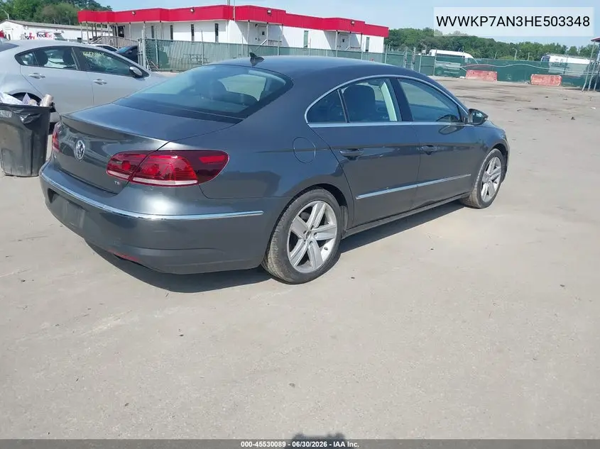 2017 Volkswagen Cc 2.0T Sport VIN: WVWKP7AN3HE503348 Lot: 45530089