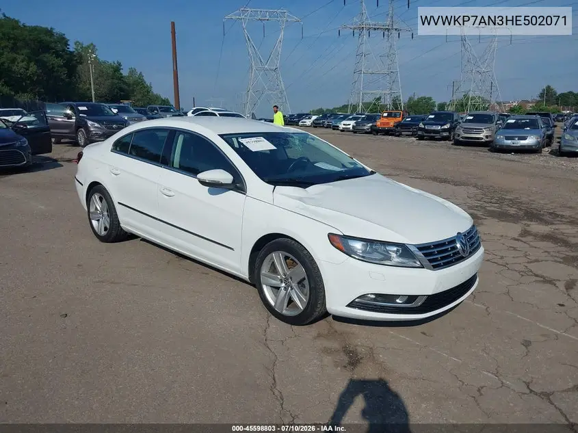 2017 Volkswagen Cc 2.0T Sport VIN: WVWKP7AN3HE502071 Lot: 45598803