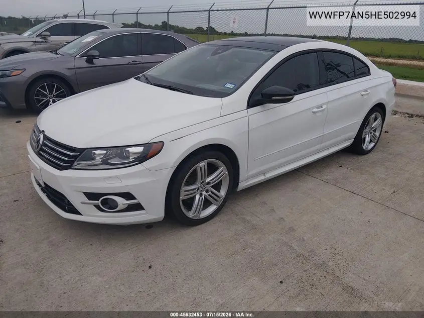 2017 Volkswagen Cc 2.0T R-Line Executive VIN: WVWFP7AN5HE502994 Lot: 45632453