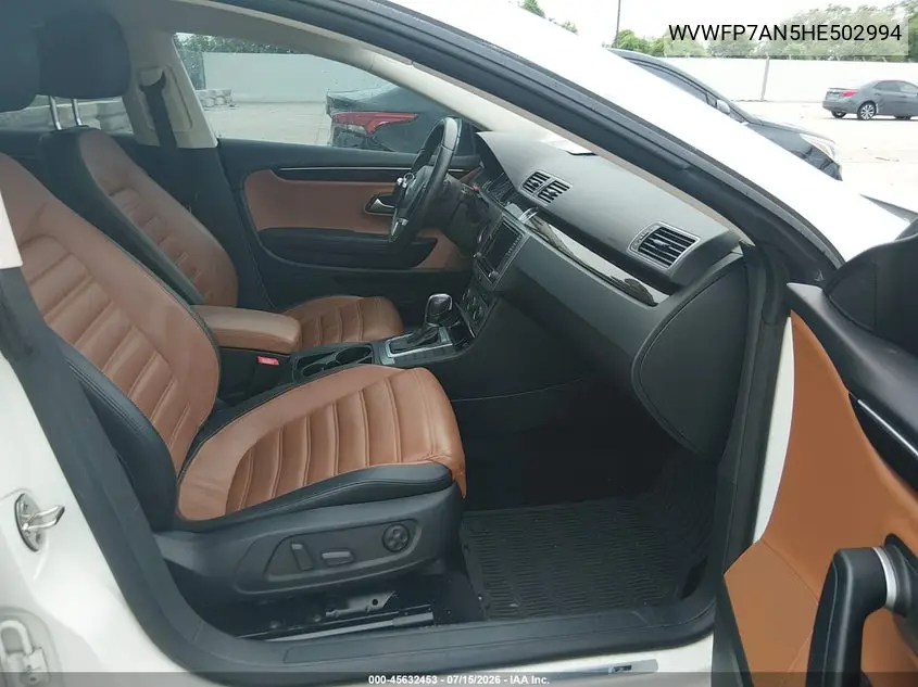 2017 Volkswagen Cc 2.0T R-Line Executive VIN: WVWFP7AN5HE502994 Lot: 45632453