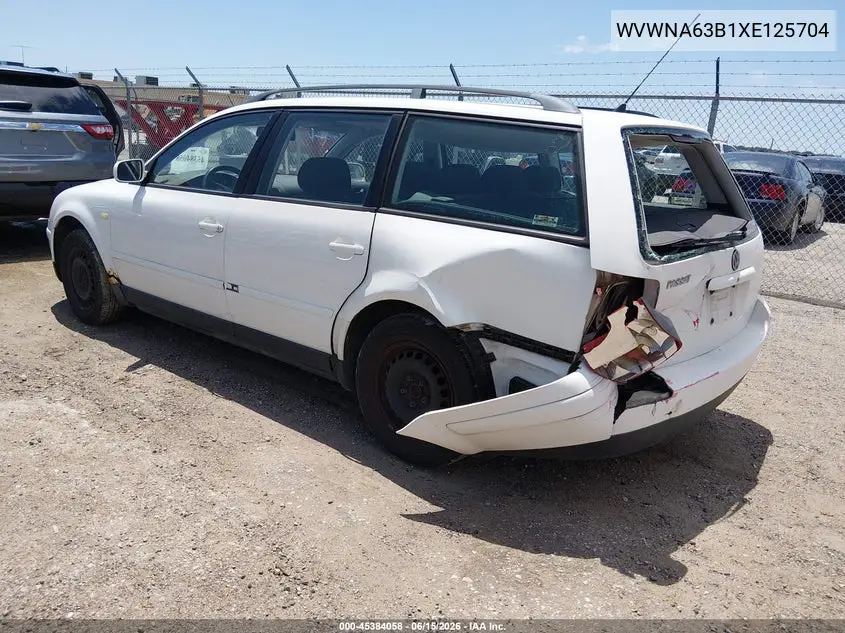 1999 Volkswagen Passat Gls VIN: WVWNA63B1XE125704 Lot: 45384058