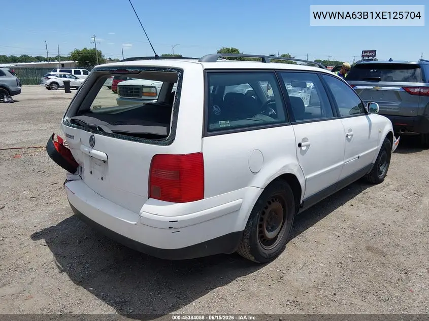 1999 Volkswagen Passat Gls VIN: WVWNA63B1XE125704 Lot: 45384058