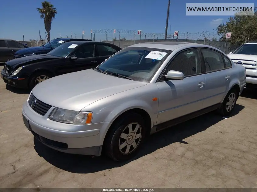 1999 Volkswagen Passat Gls VIN: WVWMA63B1XE045864 Lot: 45676863