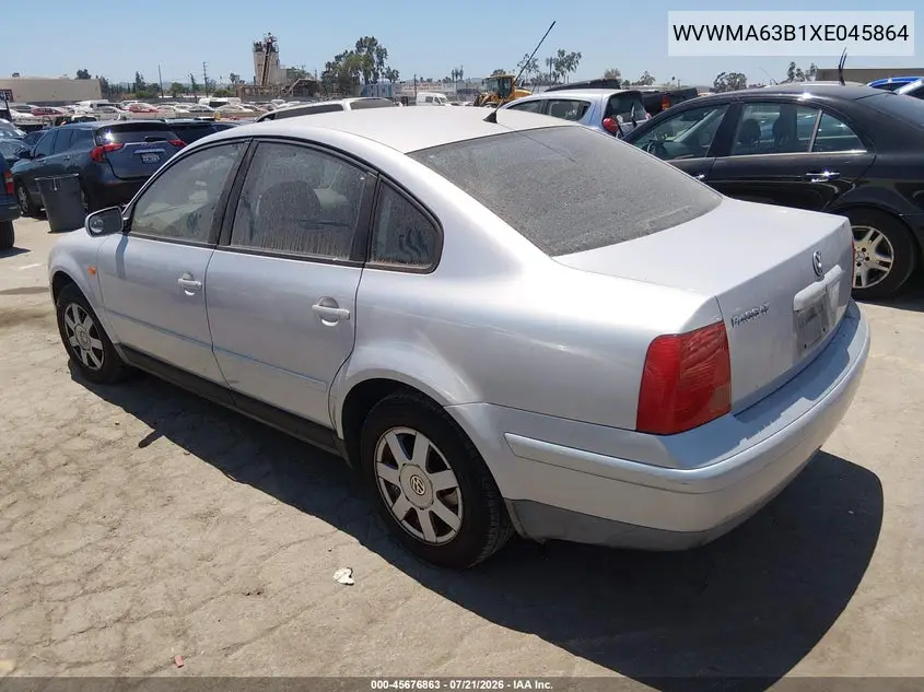 1999 Volkswagen Passat Gls VIN: WVWMA63B1XE045864 Lot: 45676863