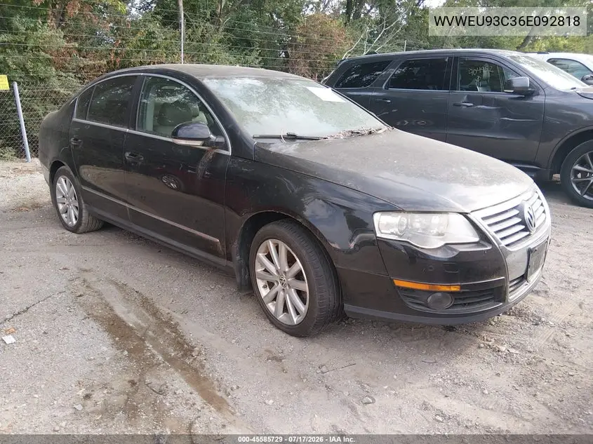 2006 Volkswagen Passat 3.6 VIN: WVWEU93C36E092818 Lot: 45585729