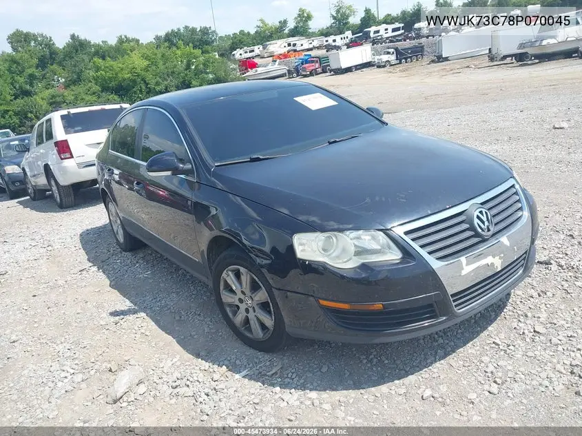 2008 Volkswagen Passat Turbo VIN: WVWJK73C78P070045 Lot: 45473934