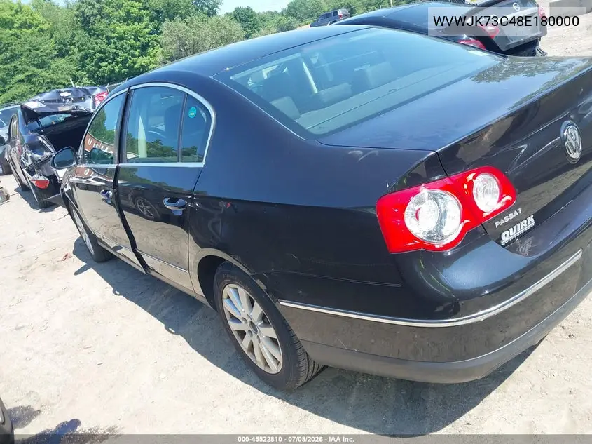 2008 Volkswagen Passat Turbo VIN: WVWJK73C48E180000 Lot: 45522810