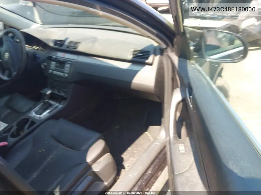 2008 Volkswagen Passat Turbo VIN: WVWJK73C48E180000 Lot: 45522810