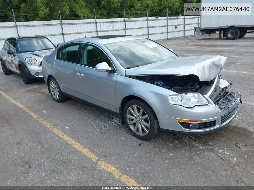 2010 Volkswagen Passat Komfort VIN: WVWJK7AN2AE076440 Lot: 45688829