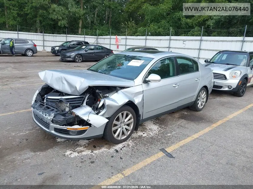 2010 Volkswagen Passat Komfort VIN: WVWJK7AN2AE076440 Lot: 45688829