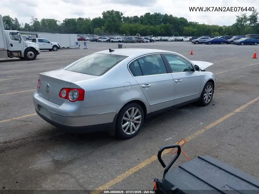 2010 Volkswagen Passat Komfort VIN: WVWJK7AN2AE076440 Lot: 45688829