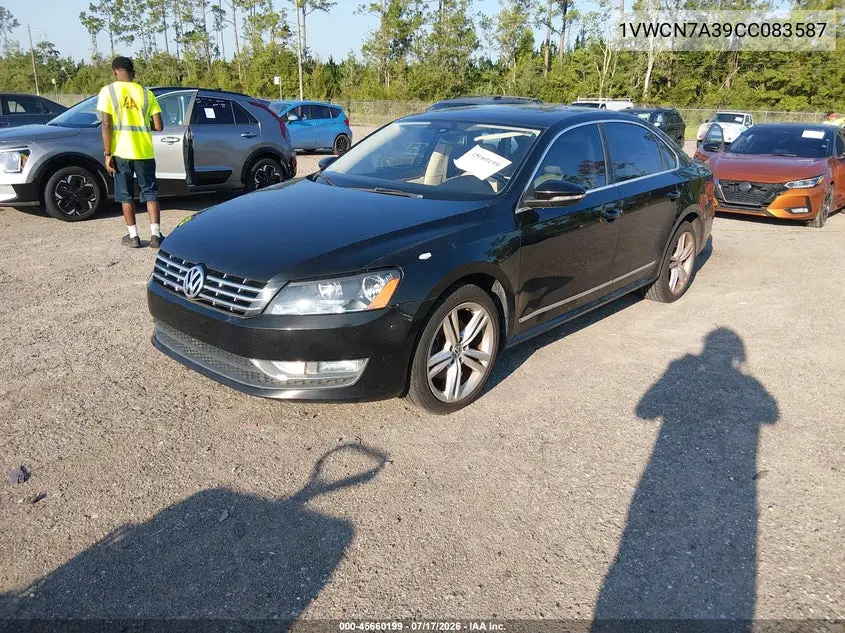 2012 Volkswagen Passat 2.0L Tdi Sel Premium VIN: 1VWCN7A39CC083587 Lot: 45660199