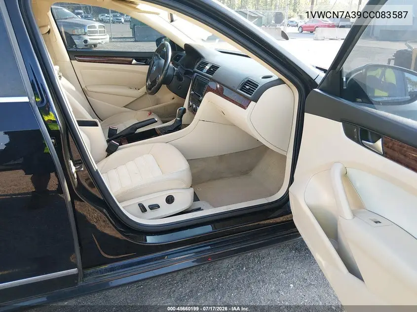 2012 Volkswagen Passat 2.0L Tdi Sel Premium VIN: 1VWCN7A39CC083587 Lot: 45660199