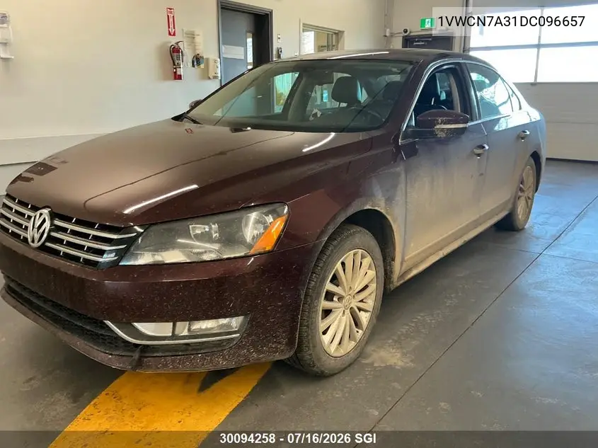 2013 Volkswagen Passat Sel VIN: 1VWCN7A31DC096657 Lot: 30094258