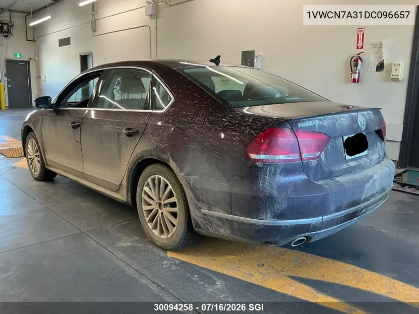 2013 Volkswagen Passat Sel VIN: 1VWCN7A31DC096657 Lot: 30094258