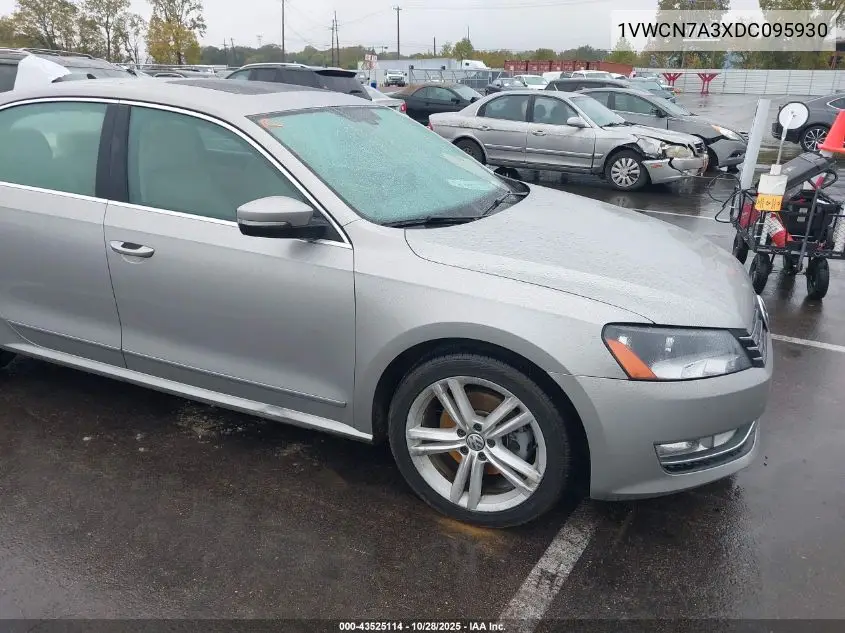 1VWCN7A3XDC095930 2013 Volkswagen Passat 2.0L Tdi Sel Premium