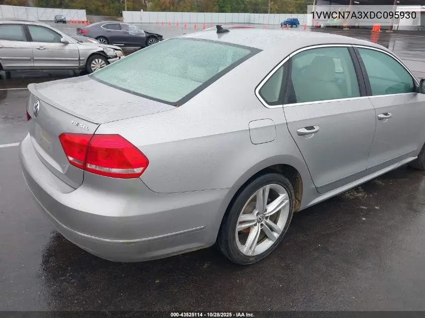 1VWCN7A3XDC095930 2013 Volkswagen Passat 2.0L Tdi Sel Premium