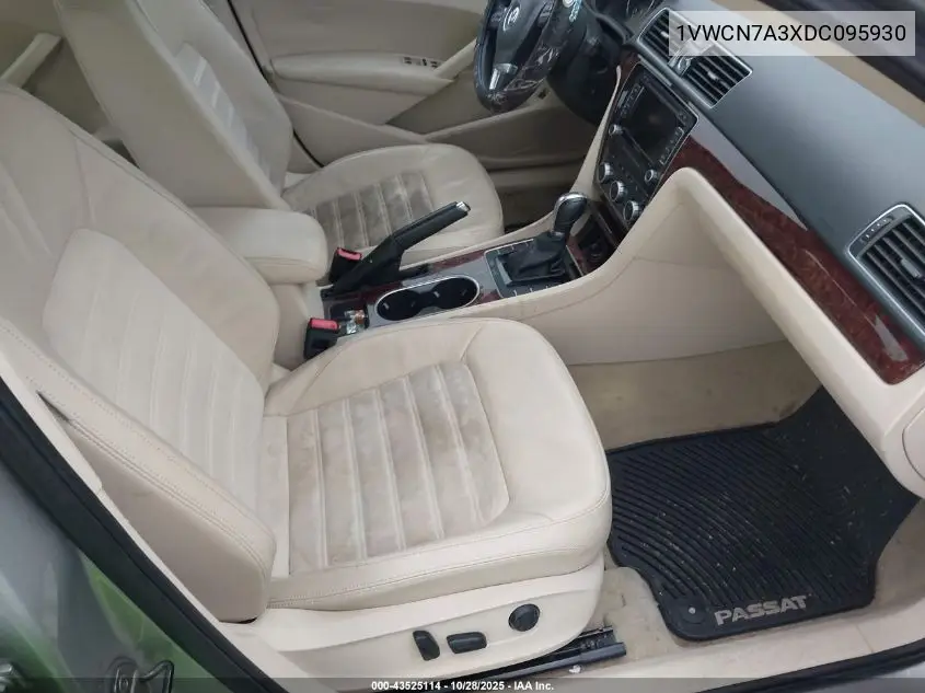 1VWCN7A3XDC095930 2013 Volkswagen Passat 2.0L Tdi Sel Premium