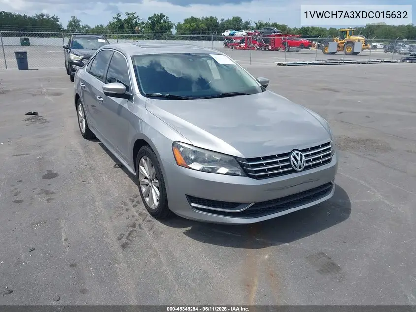 2013 Volkswagen Passat 2.5L Sel VIN: 1VWCH7A3XDC015632 Lot: 45349284