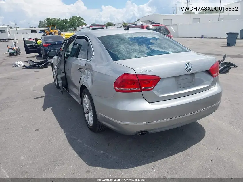 2013 Volkswagen Passat 2.5L Sel VIN: 1VWCH7A3XDC015632 Lot: 45349284