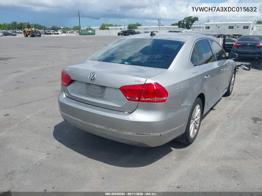 2013 Volkswagen Passat 2.5L Sel VIN: 1VWCH7A3XDC015632 Lot: 45349284
