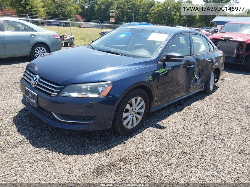 2013 Volkswagen Passat 2.5L Wolfsburg Edition VIN: 1VWAH7A39DC146977 Lot: 45559190