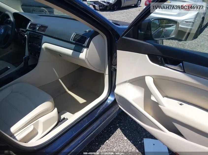 2013 Volkswagen Passat 2.5L Wolfsburg Edition VIN: 1VWAH7A39DC146977 Lot: 45559190