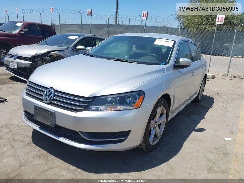 2013 Volkswagen Passat 2.5L Se VIN: 1VWBH7A31DC066996 Lot: 45568092