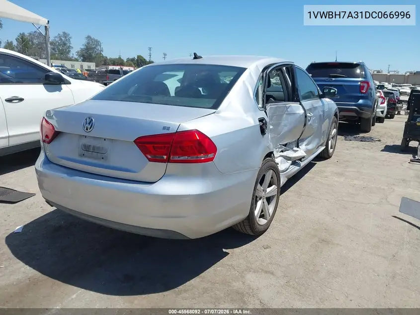 2013 Volkswagen Passat 2.5L Se VIN: 1VWBH7A31DC066996 Lot: 45568092