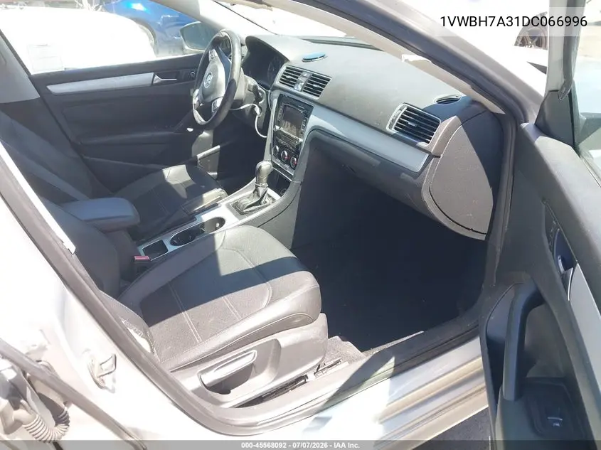 2013 Volkswagen Passat 2.5L Se VIN: 1VWBH7A31DC066996 Lot: 45568092