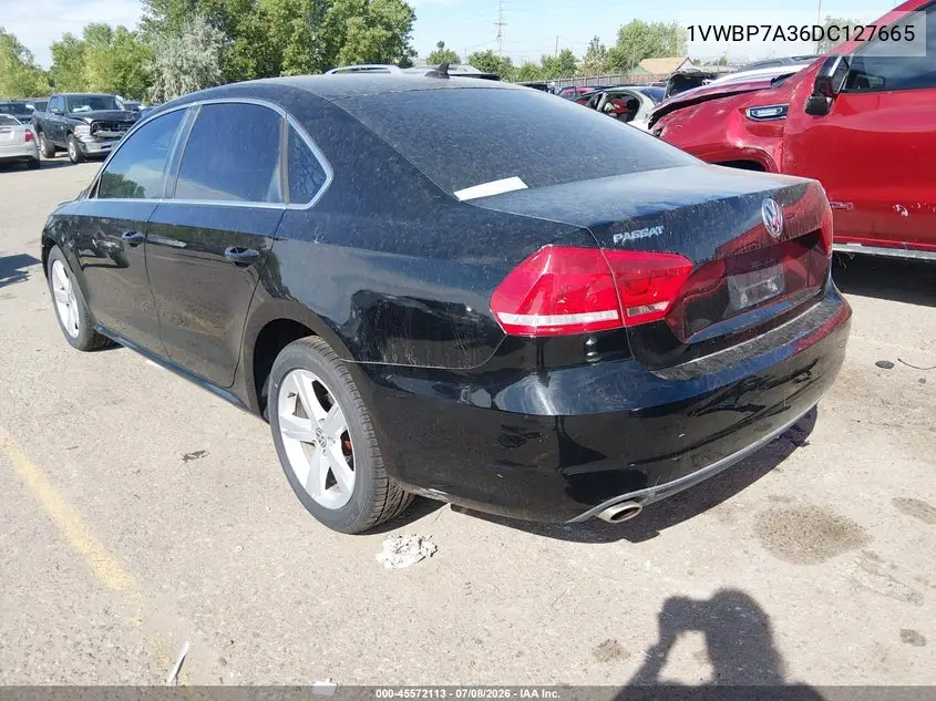 2013 Volkswagen Passat 2.5L Se VIN: 1VWBP7A36DC127665 Lot: 45572113