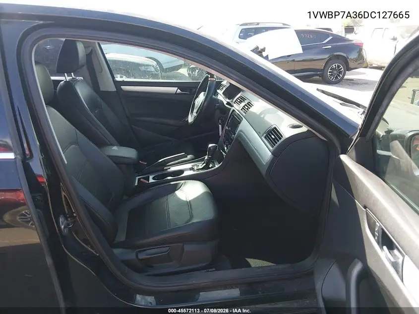 2013 Volkswagen Passat 2.5L Se VIN: 1VWBP7A36DC127665 Lot: 45572113